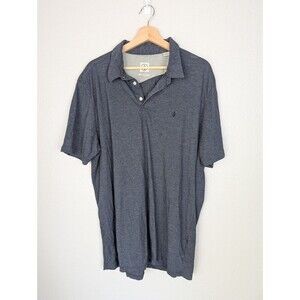 Volcom Polo Shirt Mens XXL Navy Blue Short Sleeve Lightwieght Causal Golf‎ 176